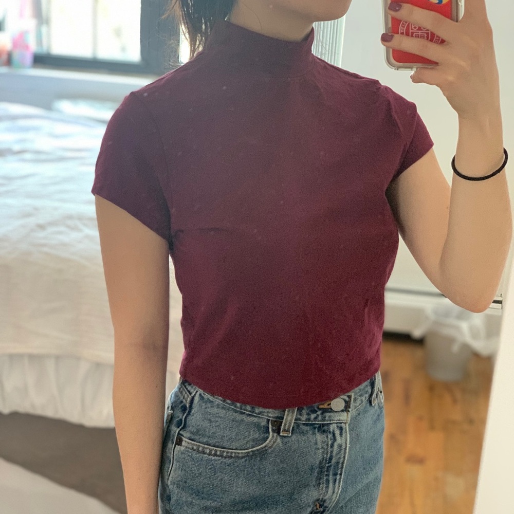 Ambiance Apparel red turtleneck